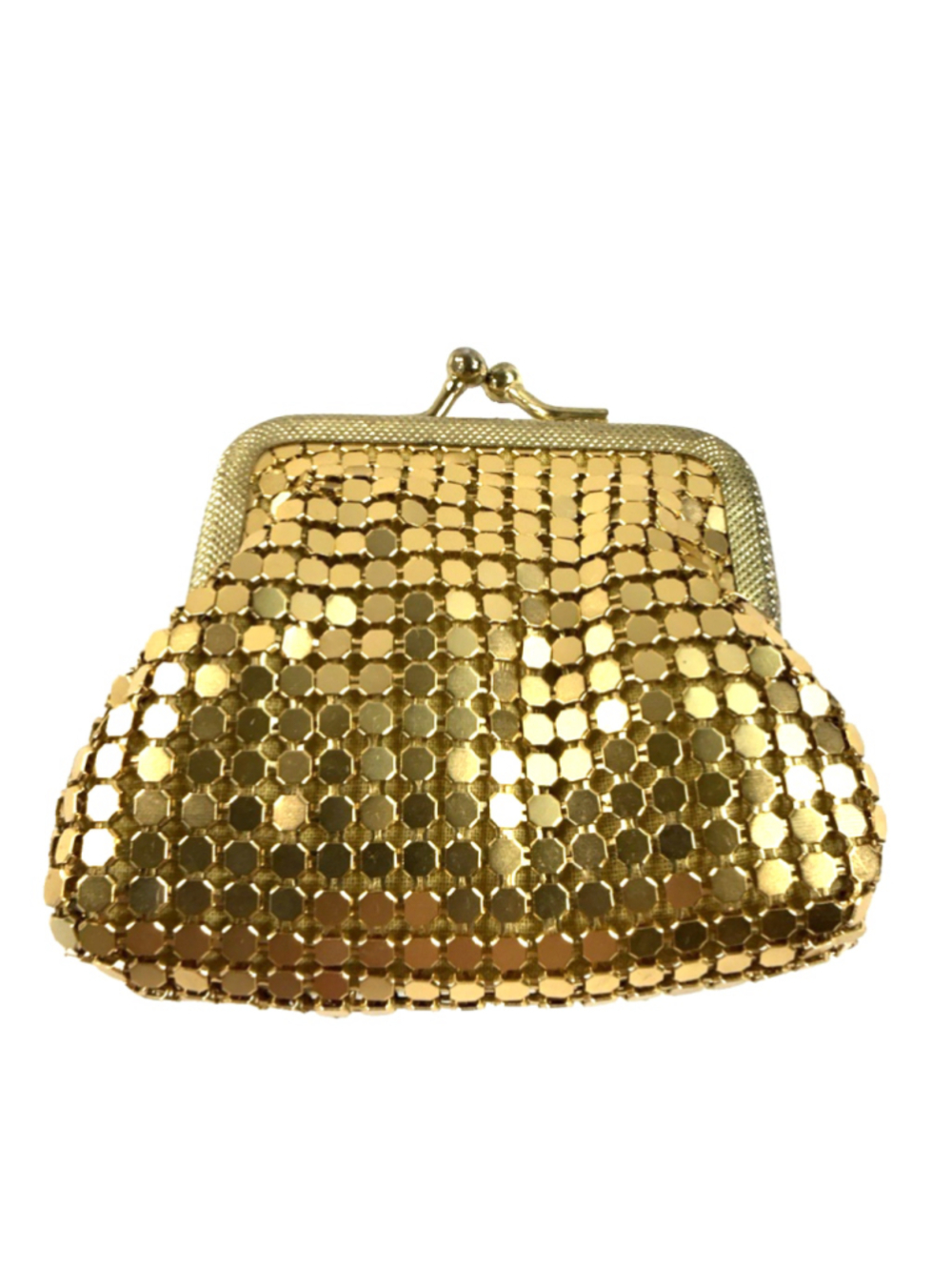 Whiting & Davis ?? Gold Mesh Mini Kiss-Lock Coin Purse